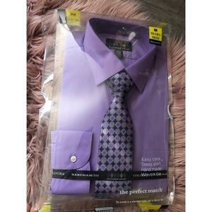 Mens formal purple dress-shirt flannel size medium